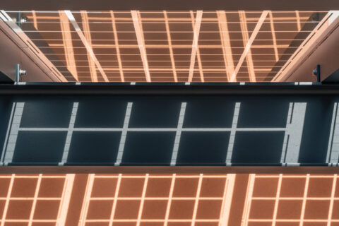 Photovoltaik Überdachung, Wandanschluss Muster