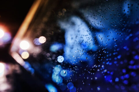 Stimmungsvolles Glasdetail - Pyramideneinhausung Altötting