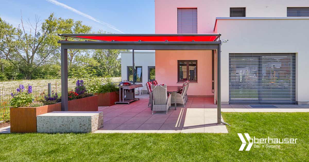 Terrassenüberdachung Alu pulverbeschichtet Landshut Glasdach